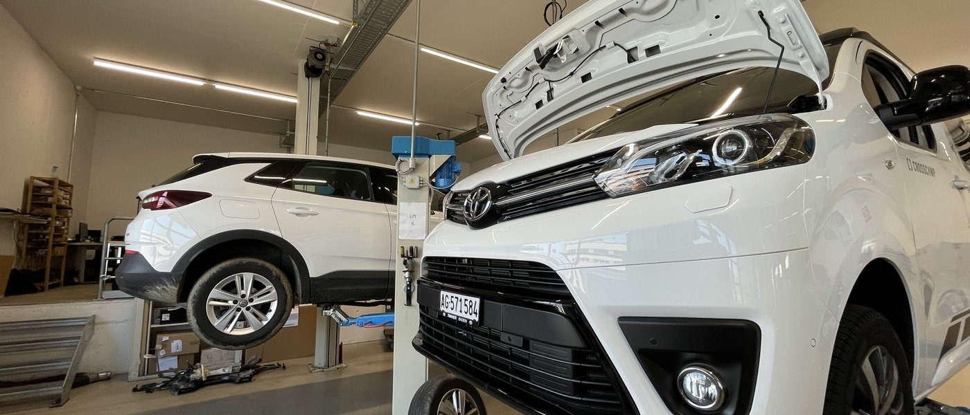 Werkstatt der Garage Ruedi Tinner AG in Baden